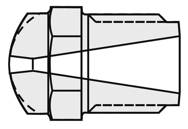Teljes kúpos fúvókacsúcs